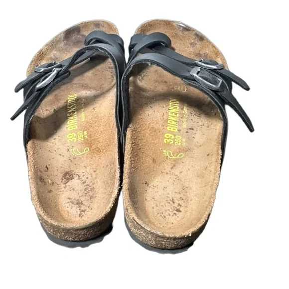 Birkenstock Mayari Black Birko-Flor Strap Toe Loop Sandals Size 39 - Picture 6 of 11